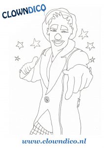 kleurplaat clown